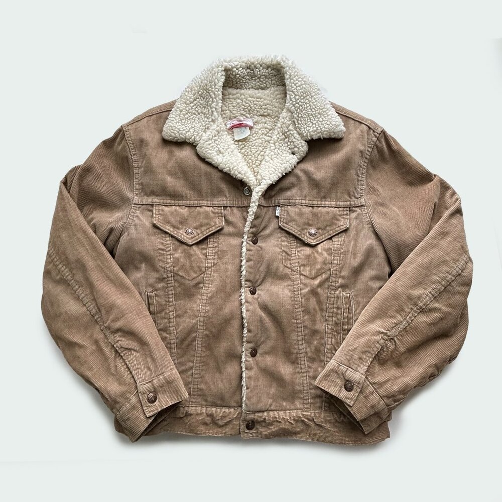 Vintage 1970s Levi's Corduroy Sherpa Chore Jacket, made in the USA